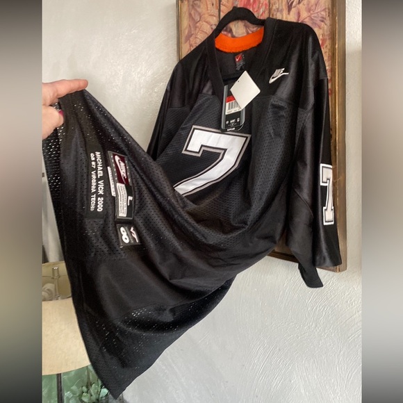 NIKE VIRGINIA TECH MEMORABILIA VT MICHAEL VICK FOOTBALL JERSEY MENS SIZE L NWT - Picture 5 of 15